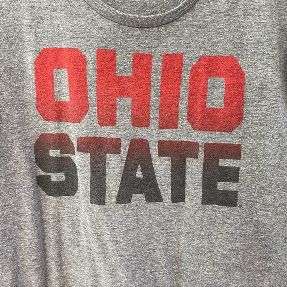 Homage gray Ohio State gradient scoop neck short sleeve tee tshirt - Picture 2 of 7